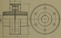An illustration from Machine drawing, a practical guide to the standard methods of graphical representation of machines, including complete detail drawings of a duplex pump and of a direct-current generator (1920)