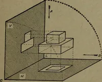 An illustration from Machine drawing, a practical guide to the standard methods of graphical representation of machines, including complete detail drawings of a duplex pump and of a direct-current generator (1920)