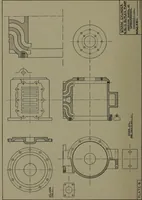 An illustration from Machine drawing, a practical guide to the standard methods of graphical representation of machines, including complete detail drawings of a duplex pump and of a direct-current generator (1920)