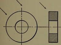 An illustration from Machine drawing, a practical guide to the standard methods of graphical representation of machines, including complete detail drawings of a duplex pump and of a direct-current generator (1920)