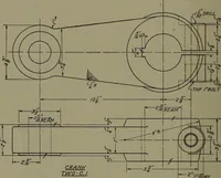 An illustration from Machine drawing, a practical guide to the standard methods of graphical representation of machines, including complete detail drawings of a duplex pump and of a direct-current generator (1920)