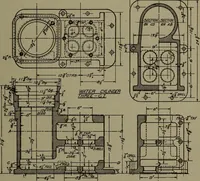 An illustration from Machine drawing, a practical guide to the standard methods of graphical representation of machines, including complete detail drawings of a duplex pump and of a direct-current generator (1920)