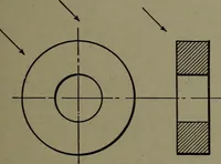 An illustration from Machine drawing; a practical guide to the standard methods of graphical representation of machines, including complete detail drawings of a duplex pump and of a direct-current generator (1914)
