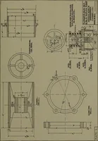 An illustration from Machine drawing; a practical guide to the standard methods of graphical representation of machines, including complete detail drawings of a duplex pump and of a direct-current generator (1914)