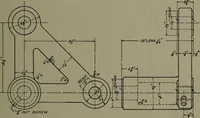 An illustration from Machine drawing; a practical guide to the standard methods of graphical representation of machines, including complete detail drawings of a duplex pump and of a direct-current generator (1914)