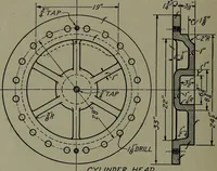 An illustration from Machine drawing; a practical guide to the standard methods of graphical representation of machines, including complete detail drawings of a duplex pump and of a direct-current generator (1914)