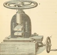 An illustration from Machinery and processes of the industrial arts, and apparatus of the exact sciences (1869)