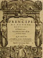 An illustration from Madrigali ... a cinqve voci. Libro primo[-sesto] .. (1611)