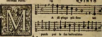 An illustration from Madrigali ... a cinqve voci. Libro primo[-sesto] .. (1611)