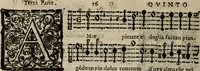 An illustration from Madrigali ... a cinqve voci. Libro primo[-sesto] .. (1611)