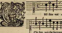 An illustration from Madrigali ... a cinqve voci. Libro primo[-sesto] .. (1611)
