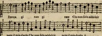 An illustration from Madrigali ... a cinqve voci. Libro primo[-sesto] .. (1611)