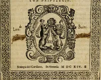 An illustration from Madrigali ... a cinqve voci. Libro primo[-sesto] .. (1611)