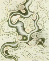 An illustration from Magazijn van tuin-sieraaden, of, Verzameling van modellen van aanleg en sieraad, voor groote en kleine lust-hoven, voorn amelijk van dezulke die, met weinig kosten, te maaken zijn (1802)