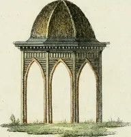An illustration from Magazijn van tuin-sieraaden, of, Verzameling van modellen van aanleg en sieraad, voor groote en kleine lust-hoven, voorn amelijk van dezulke die, met weinig kosten, te maaken zijn (1802)