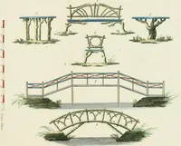 Picture 5 of 15 from Magazijn van tuin-sieraaden, of, Verzameling van modellen van aanleg en sieraad, voor groote en kleine lust-hoven, voorn amelijk van dezulke die, met weinig kosten, te maaken zijn (1802), leaf 12