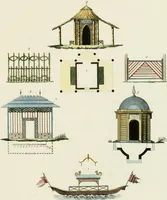 An illustration from Magazijn van tuin-sieraaden, of, Verzameling van modellen van aanleg en sieraad, voor groote en kleine lust-hoven, voorn amelijk van dezulke die, met weinig kosten, te maaken zijn (1802)