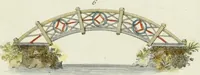 An illustration from Magazijn van tuin-sieraaden, of, Verzameling van modellen van aanleg en sieraad, voor groote en kleine lust-hoven, voorn amelijk van dezulke die, met weinig kosten, te maaken zijn (1802)