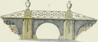 An illustration from Magazijn van tuin-sieraaden, of, Verzameling van modellen van aanleg en sieraad, voor groote en kleine lust-hoven, voorn amelijk van dezulke die, met weinig kosten, te maaken zijn (1802)
