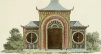 An illustration from Magazijn van tuin-sieraaden, of, Verzameling van modellen van aanleg en sieraad, voor groote en kleine lust-hoven, voorn amelijk van dezulke die, met weinig kosten, te maaken zijn (1802)