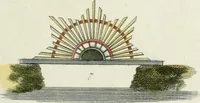 An illustration from Magazijn van tuin-sieraaden, of, Verzameling van modellen van aanleg en sieraad, voor groote en kleine lust-hoven, voorn amelijk van dezulke die, met weinig kosten, te maaken zijn (1802)