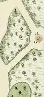 An illustration from Magazijn van tuin-sieraaden, of, Verzameling van modellen van aanleg en sieraad, voor groote en kleine lust-hoven, voorn amelijk van dezulke die, met weinig kosten, te maaken zijn (1802)