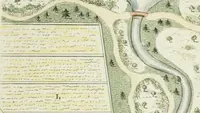 An illustration from Magazijn van tuin-sieraaden, of, Verzameling van modellen van aanleg en sieraad, voor groote en kleine lust-hoven, voorn amelijk van dezulke die, met weinig kosten, te maaken zijn (1802)