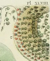 An illustration from Magazijn van tuin-sieraaden, of, Verzameling van modellen van aanleg en sieraad, voor groote en kleine lust-hoven, voorn amelijk van dezulke die, met weinig kosten, te maaken zijn (1802)