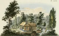 Picture 1 of 15 from Magazijn van tuin-sieraaden, of, Verzameling van modellen van aanleg en sieraad, voor groote en kleine lust-hoven, voorn amelijk van dezulke die, met weinig kosten, te maaken zijn (1802), leaf 6