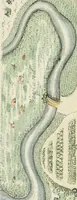 An illustration from Magazijn van tuin-sieraaden, of, Verzameling van modellen van aanleg en sieraad, voor groote en kleine lust-hoven, voorn amelijk van dezulke die, met weinig kosten, te maaken zijn (1802)