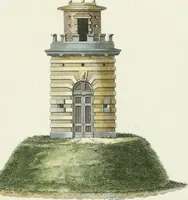 An illustration from Magazijn van tuin-sieraaden, of, Verzameling van modellen van aanleg en sieraad, voor groote en kleine lust-hoven, voorn amelijk van dezulke die, met weinig kosten, te maaken zijn (1802)