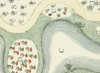 Picture 18 of 22 from Magazijn van tuin-sieraaden, of, Verzameling van modellen van aanleg en sieraad, voor groote en kleine lust-hoven, voorn amelijk van dezulke die, met weinig kosten, te maaken zijn (1802), leaf 20