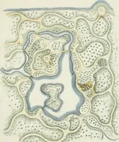 An illustration from Magazijn van tuin-sieraaden, of, Verzameling van modellen van aanleg en sieraad, voor groote en kleine lust-hoven, voorn amelijk van dezulke die, met weinig kosten, te maaken zijn (1802)