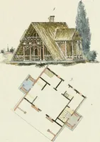 An illustration from Magazijn van tuin-sieraaden, of, Verzameling van modellen van aanleg en sieraad, voor groote en kleine lust-hoven, voorn amelijk van dezulke die, met weinig kosten, te maaken zijn (1802)