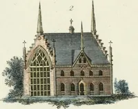 Picture 9 of 20 from Magazijn van tuin-sieraaden, of, Verzameling van modellen van aanleg en sieraad, voor groote en kleine lust-hoven, voorn amelijk van dezulke die, met weinig kosten, te maaken zijn (1802), leaf 10