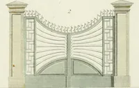 An illustration from Magazijn van tuin-sieraaden, of, Verzameling van modellen van aanleg en sieraad, voor groote en kleine lust-hoven, voorn amelijk van dezulke die, met weinig kosten, te maaken zijn (1802)