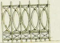 An illustration from Magazijn van tuin-sieraaden, of, Verzameling van modellen van aanleg en sieraad, voor groote en kleine lust-hoven, voorn amelijk van dezulke die, met weinig kosten, te maaken zijn (1802)