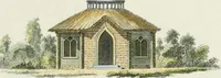 An illustration from Magazijn van tuin-sieraaden, of, Verzameling van modellen van aanleg en sieraad, voor groote en kleine lust-hoven, voorn amelijk van dezulke die, met weinig kosten, te maaken zijn (1802)