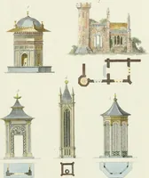 An illustration from Magazijn van tuin-sieraaden, of, Verzameling van modellen van aanleg en sieraad, voor groote en kleine lust-hoven, voorn amelijk van dezulke die, met weinig kosten, te maaken zijn (1802)