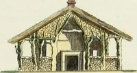 An illustration from Magazijn van tuin-sieraaden, of, Verzameling van modellen van aanleg en sieraad, voor groote en kleine lust-hoven, voorn amelijk van dezulke die, met weinig kosten, te maaken zijn (1802)