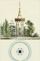 An illustration from Magazijn van tuin-sieraaden, of, Verzameling van modellen van aanleg en sieraad, voor groote en kleine lust-hoven, voorn amelijk van dezulke die, met weinig kosten, te maaken zijn (1802)