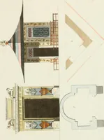 An illustration from Magazijn van tuin-sieraaden, of, Verzameling van modellen van aanleg en sieraad, voor groote en kleine lust-hoven, voorn amelijk van dezulke die, met weinig kosten, te maaken zijn (1802)