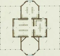 An illustration from Magazijn van tuin-sieraaden, of, Verzameling van modellen van aanleg en sieraad, voor groote en kleine lust-hoven, voorn amelijk van dezulke die, met weinig kosten, te maaken zijn (1802)