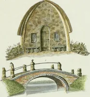 An illustration from Magazijn van tuin-sieraaden, of, Verzameling van modellen van aanleg en sieraad, voor groote en kleine lust-hoven, voorn amelijk van dezulke die, met weinig kosten, te maaken zijn (1802)