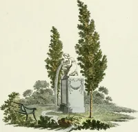 Picture 6 of 10 from Magazijn van tuin-sieraaden, of, Verzameling van modellen van aanleg en sieraad, voor groote en kleine lust-hoven, voorn amelijk van dezulke die, met weinig kosten, te maaken zijn (1802), leaf 12