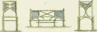 An illustration from Magazijn van tuin-sieraaden, of, Verzameling van modellen van aanleg en sieraad, voor groote en kleine lust-hoven, voorn amelijk van dezulke die, met weinig kosten, te maaken zijn (1802)