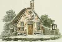 An illustration from Magazijn van tuin-sieraaden, of, Verzameling van modellen van aanleg en sieraad, voor groote en kleine lust-hoven, voorn amelijk van dezulke die, met weinig kosten, te maaken zijn (1802)