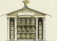 An illustration from Magazijn van tuin-sieraaden, of, Verzameling van modellen van aanleg en sieraad, voor groote en kleine lust-hoven, voorn amelijk van dezulke die, met weinig kosten, te maaken zijn (1802)