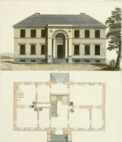 An illustration from Magazijn van tuin-sieraaden, of, Verzameling van modellen van aanleg en sieraad, voor groote en kleine lust-hoven, voorn amelijk van dezulke die, met weinig kosten, te maaken zijn (1802)