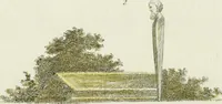 An illustration from Magazijn van tuin-sieraaden, of, Verzameling van modellen van aanleg en sieraad, voor groote en kleine lust-hoven, voorn amelijk van dezulke die, met weinig kosten, te maaken zijn (1802)